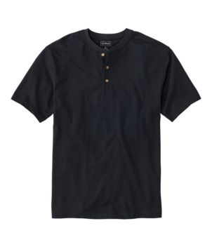 Men's Carefree Unshrinkable Tee, Traditional Fit, Henley