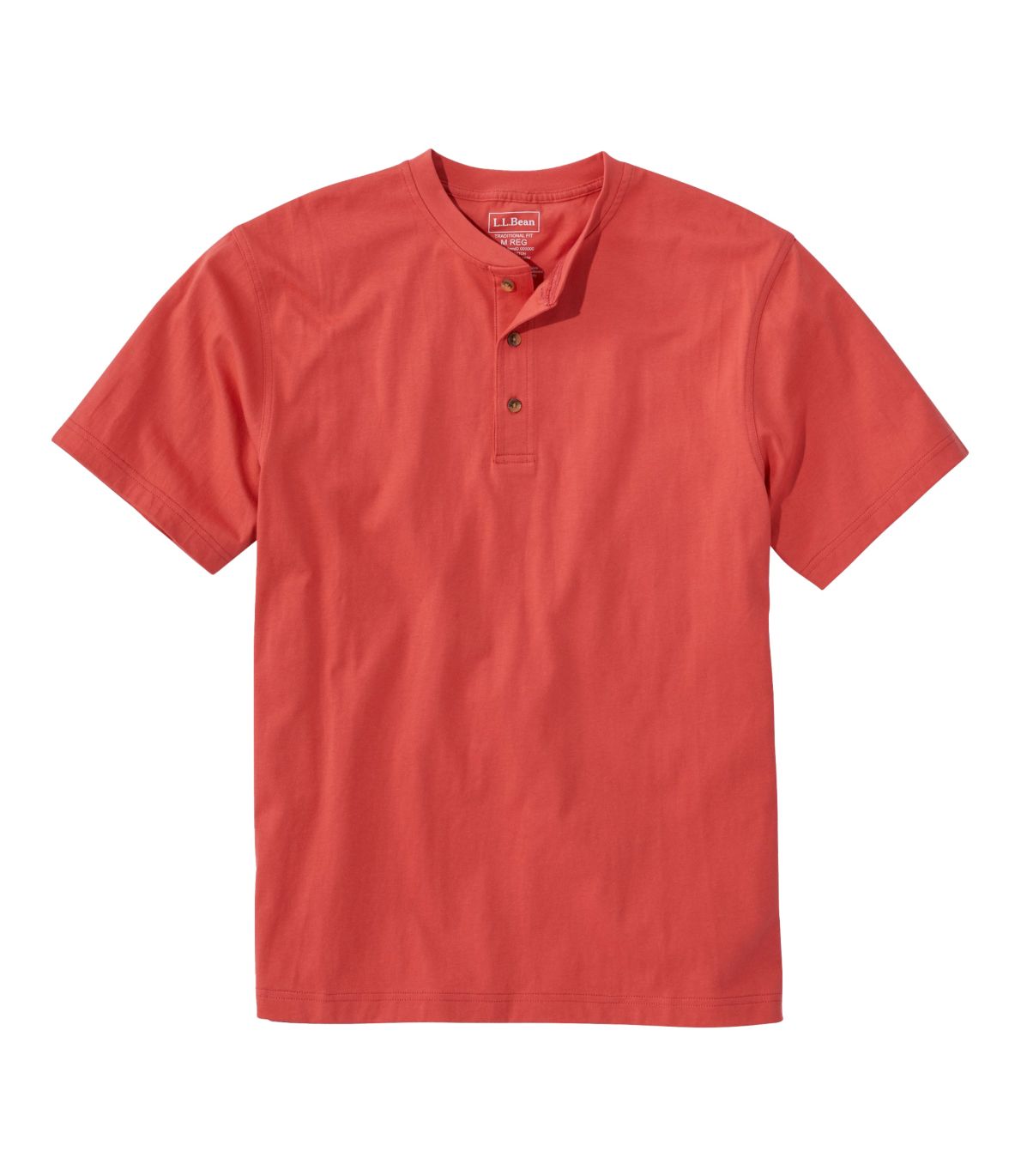 Men's Carefree Unshrinkable Tee, Traditional Fit, Henley