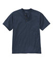 Men's Carefree Unshrinkable Shirt, Henley, Navy Blue, small image number 0