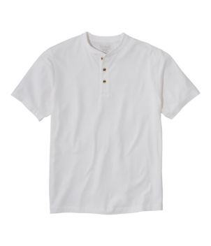 Men's Carefree Unshrinkable Tee, Traditional Fit, Henley