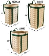 Allagash Pack Basket Multi Color Jumbo, Wood