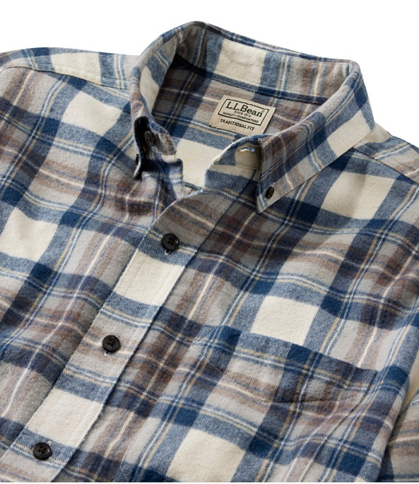 Scotch Plaid Flannel Shirt, Indigo Tartan, largeimage number 5
