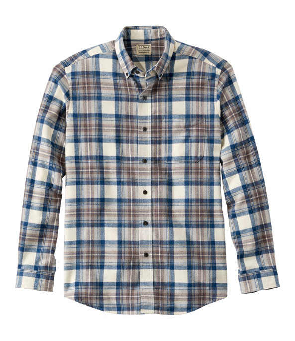 Scotch Plaid Flannel Shirt, Indigo Tartan, large image number 0