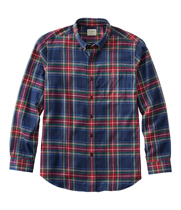 Scotch Plaid Flannel Shirt, Navy Stewart, large image number 0