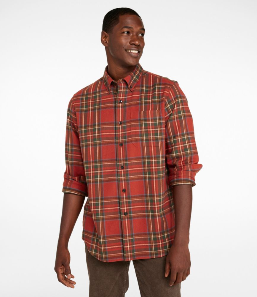 Men's Scotch Plaid Flannel Shirt, Traditional Fit