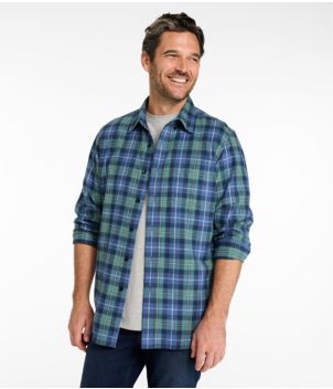 Men's Scotch Plaid Flannel Shirt, Traditional Fit