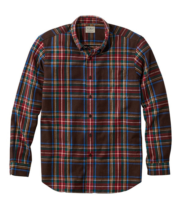 Scotch Plaid Flannel Shirt, Deepest Brown Stewart, large image number 0