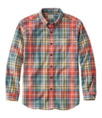 L.L.Bean Wicked Soft Flannel Shirt Plaid Slightly Fitted Men's Clothing Soft Spruce : 3XL