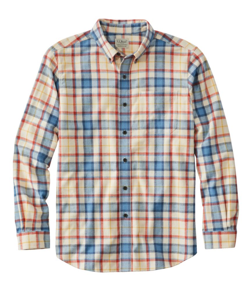 Men's Scotch Plaid Flannel Shirt, Traditional Fit Casual ButtonDown