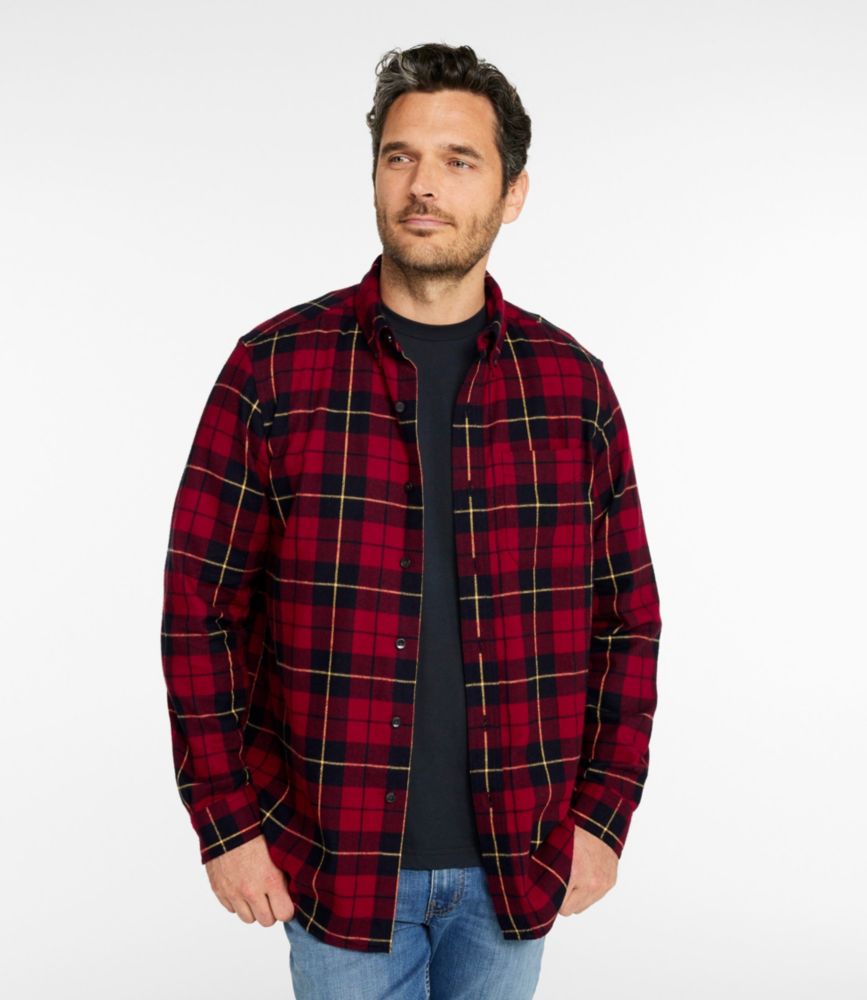 Men's Scotch Plaid Flannel Shirt, Traditional Fit