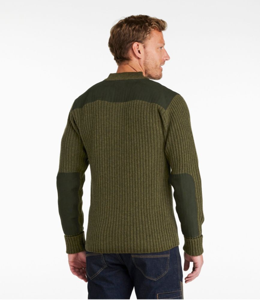 Men's Commando Sweater, Henley, Bright Navy Heather, small image number 3