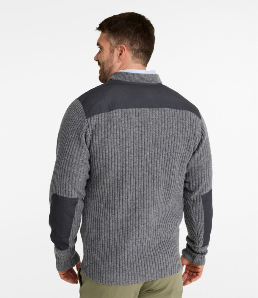 Men's Commando Sweater, Henley, Bright Navy Heather, small image number 5