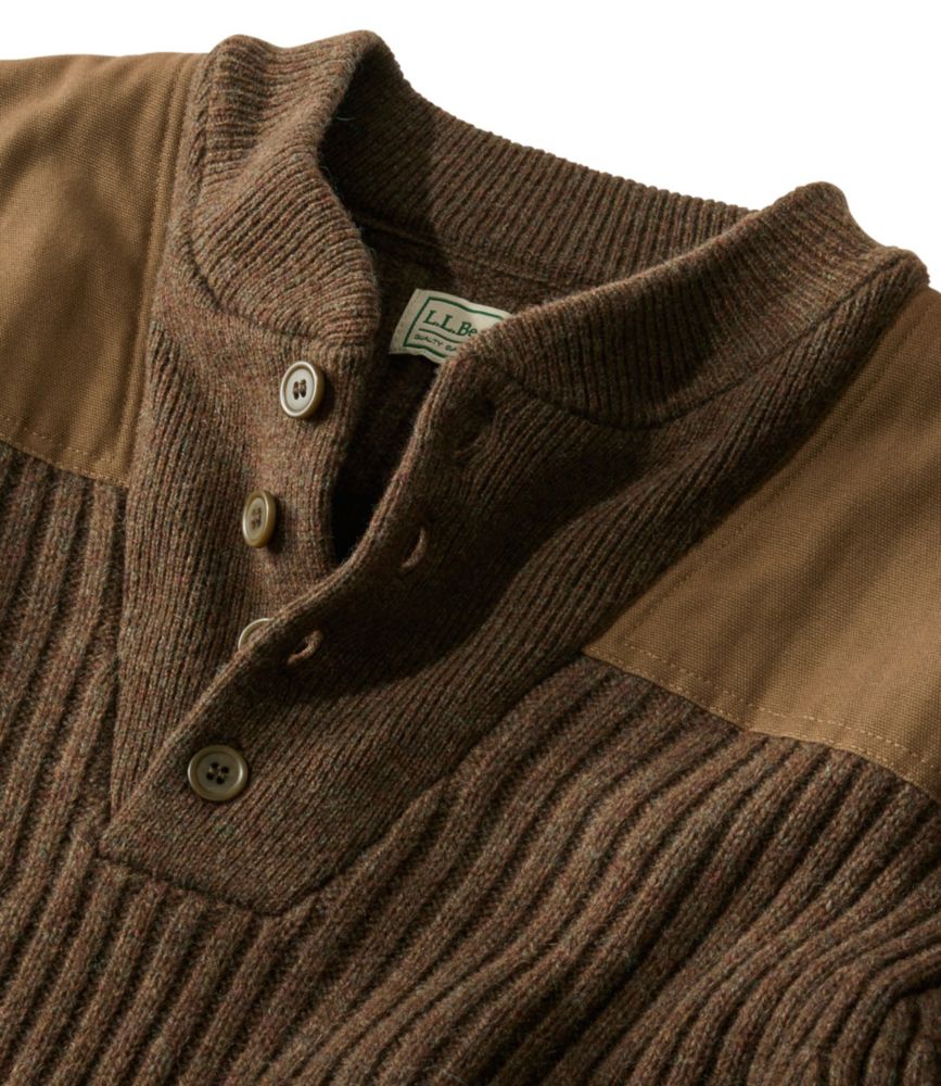 Men's Commando Sweater, Henley, Bright Navy Heather, small image number 5