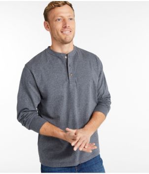 Men's Carefree Unshrinkable Tee, Traditional Fit, Long-Sleeve Henley