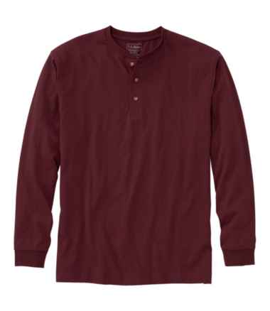 Men's Carefree Unshrinkable Tee, Traditional Fit, Long-Sleeve Henley