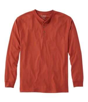 Men's Carefree Unshrinkable Tee, Traditional Fit, Long-Sleeve Henley