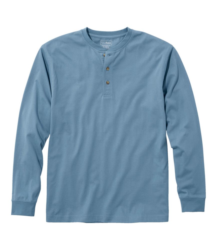 Men's Carefree Unshrinkable Tee, Traditional Fit, Long-Sleeve Henley