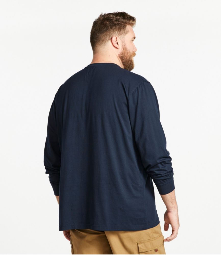 Men's Carefree Unshrinkable Tee, Traditional Fit, Long-Sleeve Henley