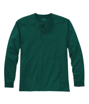 Men's Carefree Unshrinkable Tee, Traditional Fit, Long-Sleeve Henley