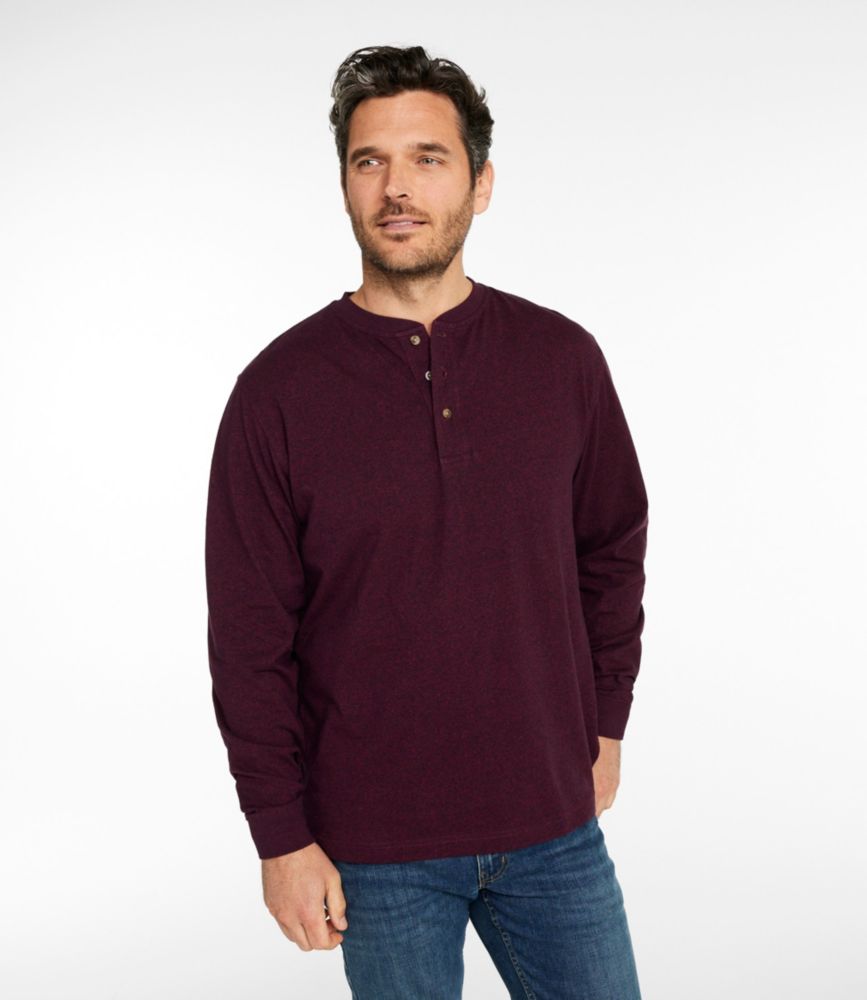 Men's Carefree Unshrinkable Tee, Traditional Fit, Long-Sleeve Henley