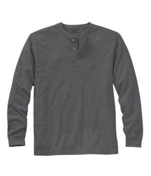 Men's Carefree Unshrinkable Tee, Traditional Fit, Long-Sleeve Henley