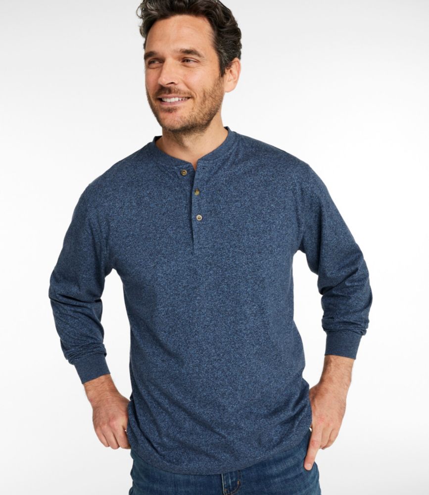 Men's Carefree Unshrinkable Tee, Traditional Fit, Long-Sleeve Henley