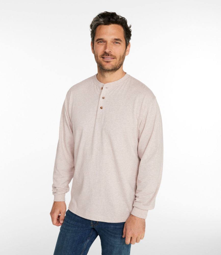 Men's Carefree Unshrinkable Tee, Traditional Fit, Long-Sleeve Henley