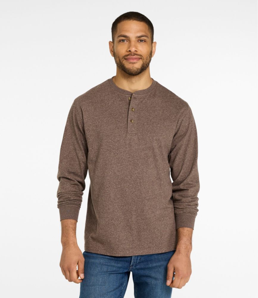 Men's Carefree Unshrinkable Tee, Traditional Fit, Long-Sleeve Henley