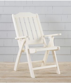 Casco Bay Adirondack Chair Seat and Back Cushion, Stripe Navy/Natural, Sunbrella | L.L.Bean