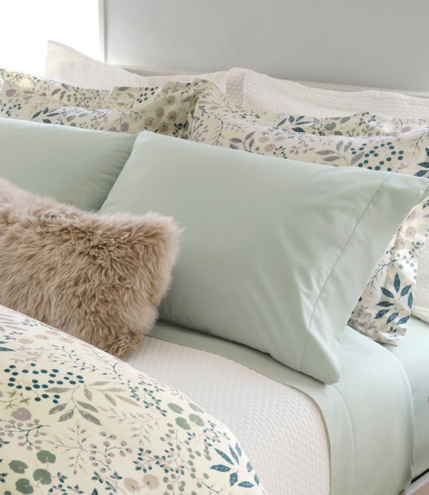 280-Thread-Count Pima Cotton Percale Sheet, Flat, Vapor Gray, small image number 4