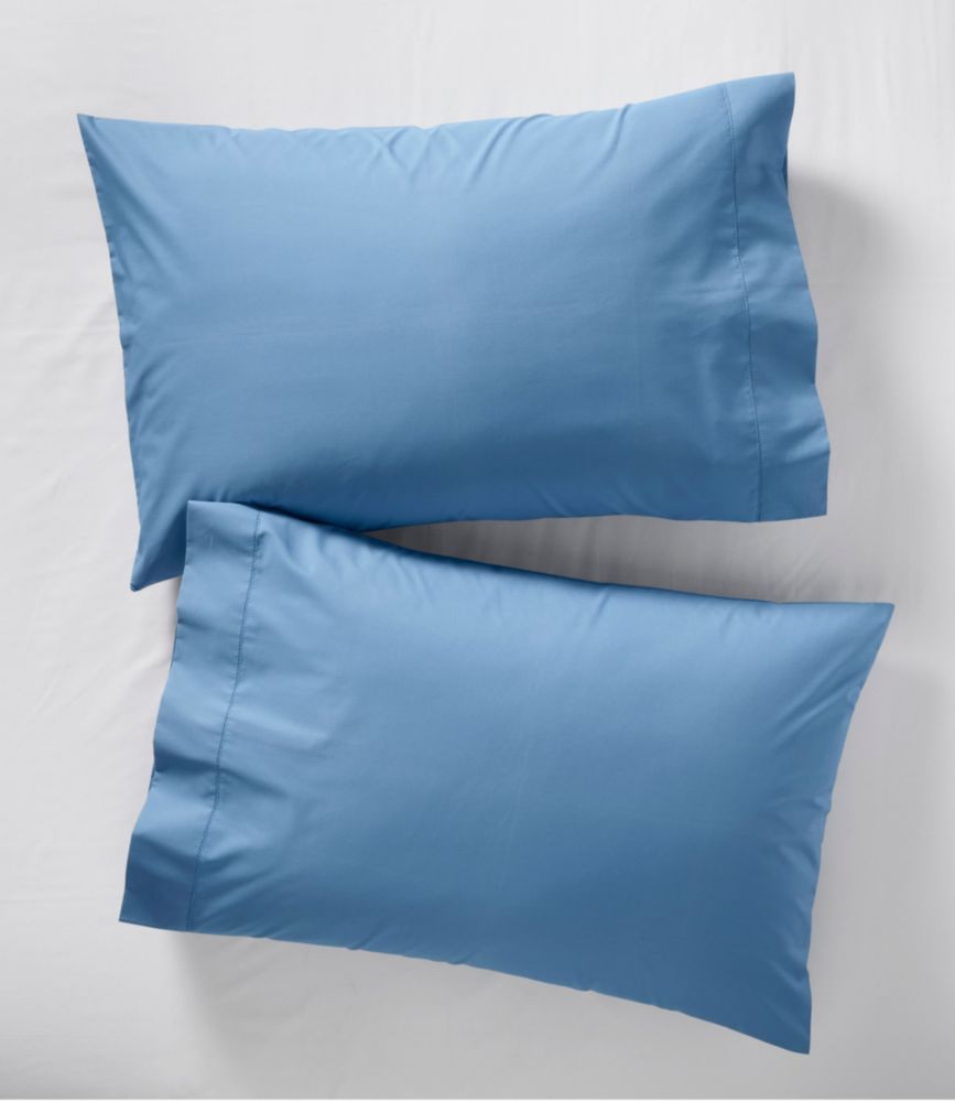 280-Thread-Count Pima Cotton Percale Pillowcases, Set of Two, Mid-Blue, small image number 1