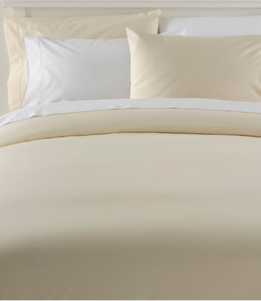 280-Thread-Count Pima Cotton Percale Comforter Cover Collection, Cream, small image number 1