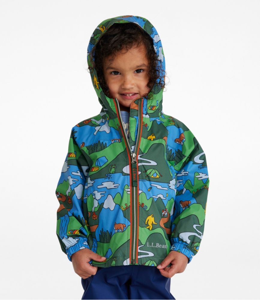 Infants' and Toddlers' Discovery Rain Jacket, Print, Darkest Green Gator, small image number 4