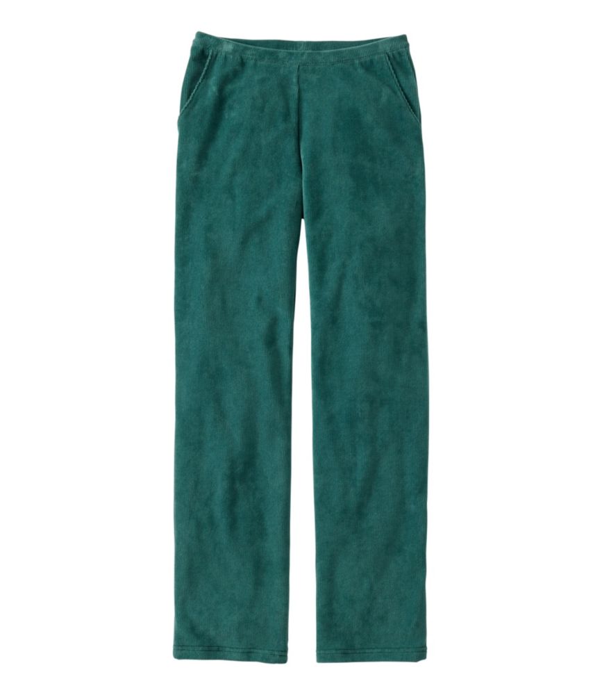 Women's Perfect Fit Knit Cords, Straight-Leg, Deepest Green, small image number 1
