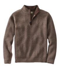 LL BEAN Signature men's chunky cable knit cotton fisherman sweater