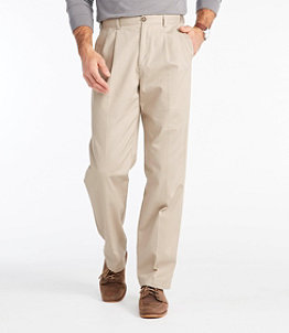 Men's Wrinkle-Free Double L Chinos, Natural Fit Hidden Comfort Pleated