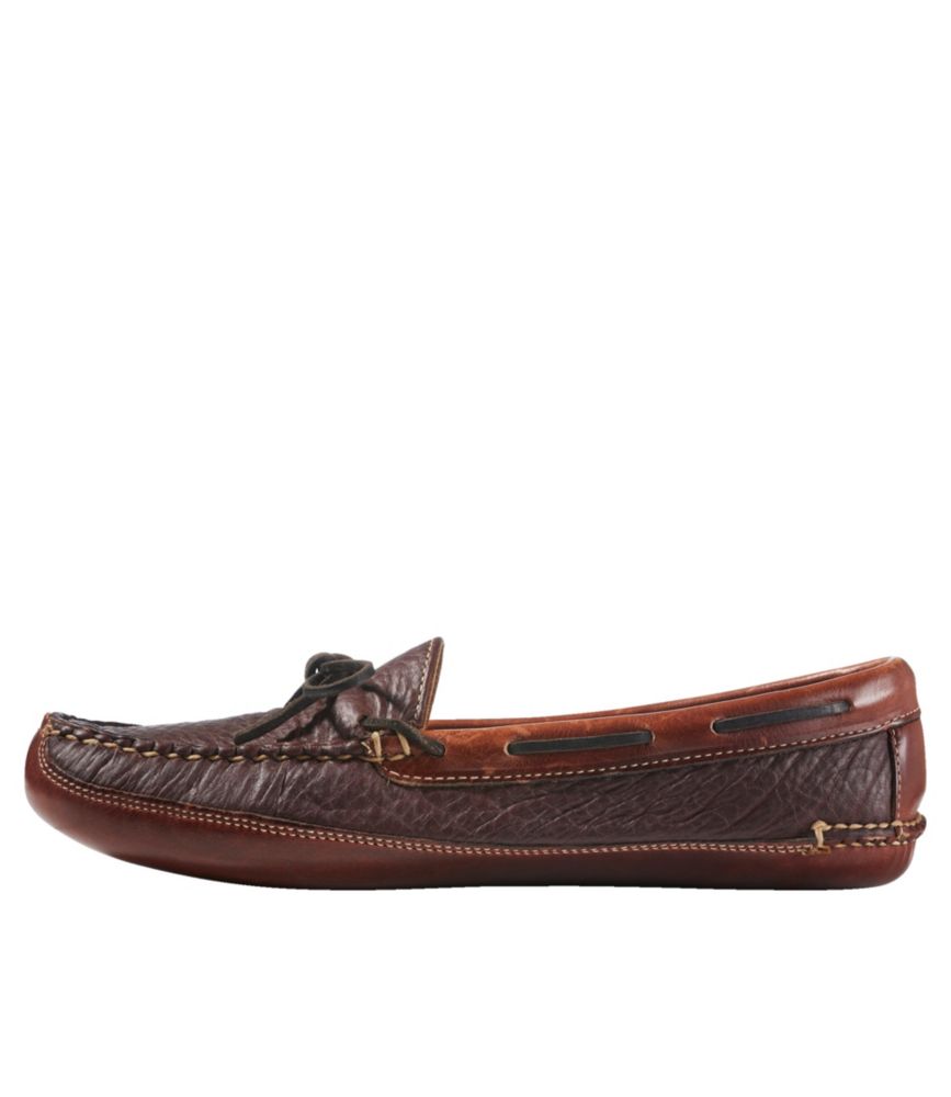 Men's Bison Double-Sole Slippers, Leather-Lined, Raisin, small image number 2