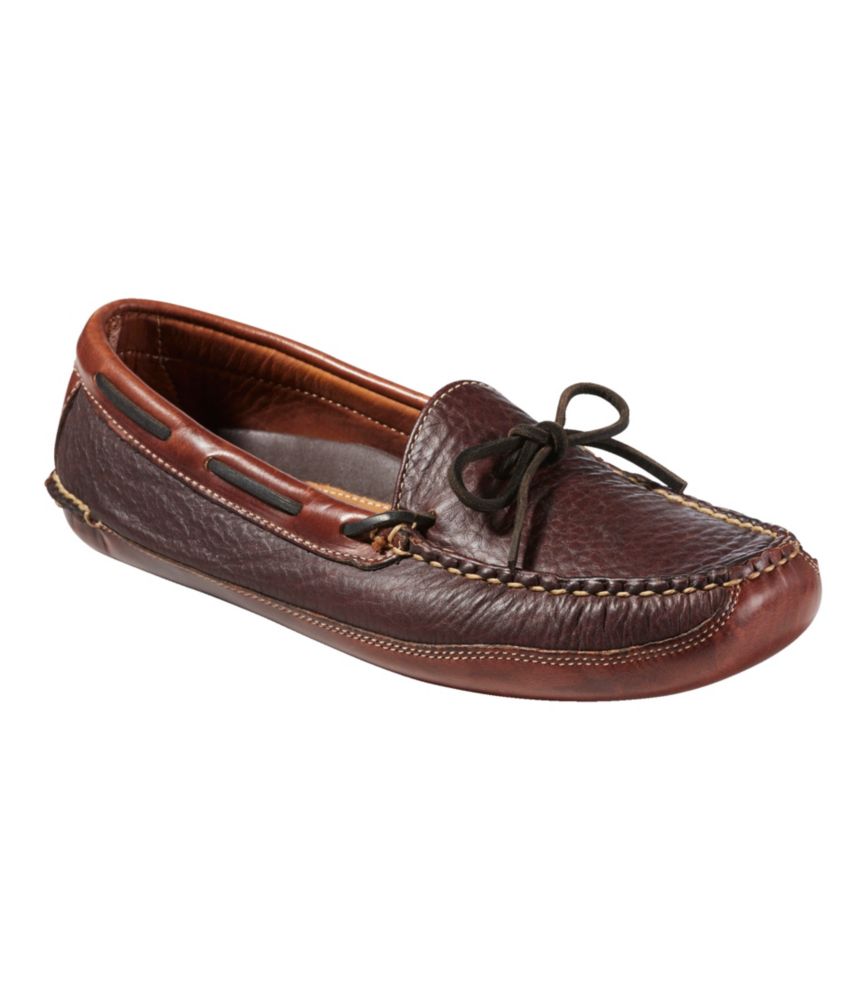 Men's Bison Double-Sole Slippers, Leather-Lined, Raisin, small image number 6