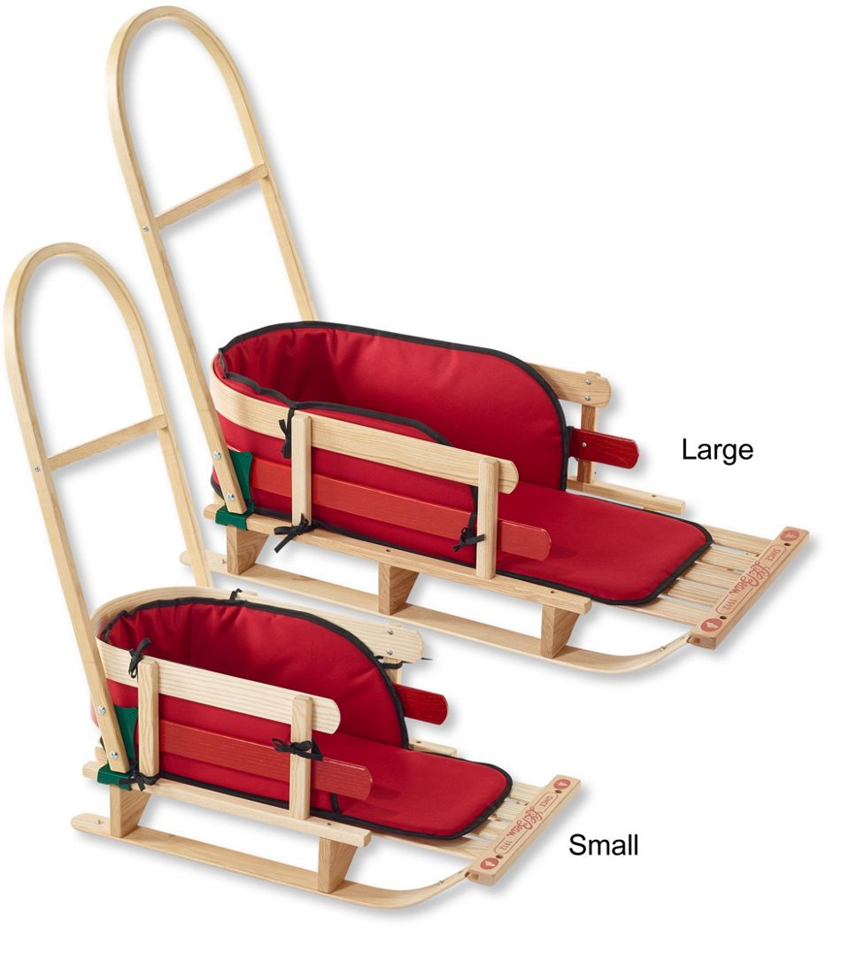 Kids' Pull Sled and Cushion Set with Push Handle