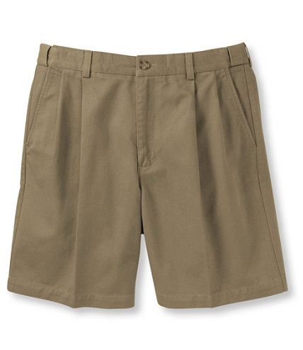 Men's Wrinkle-Free Double L® Chino Shorts, Natural Fit Pleated Hidden ...