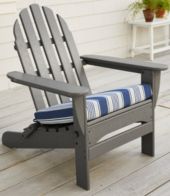 Casco Bay Adirondack Chair Seat and Back Cushion, Stripe Navy/Natural, Sunbrella | L.L.Bean