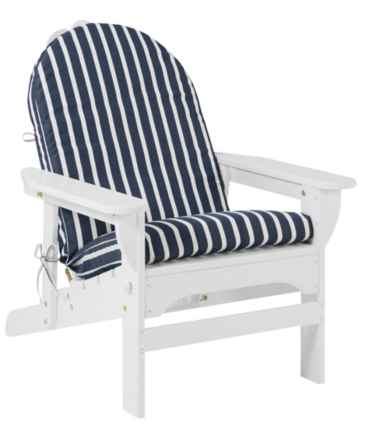 Casco Bay Adirondack Chair Seat and Back Cushion, Stripe