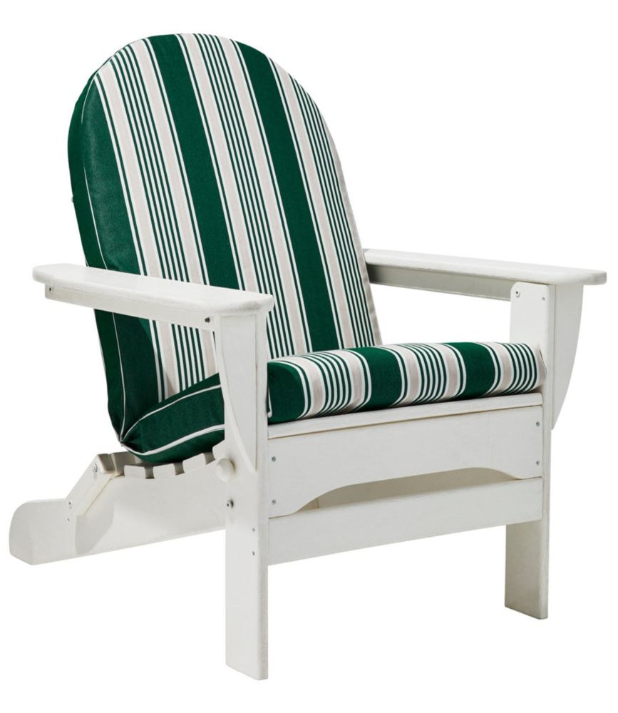 Casco Bay Adirondack Chair Seat and Back Cushion, Stripe, Green/Sand Multi, small image number 1