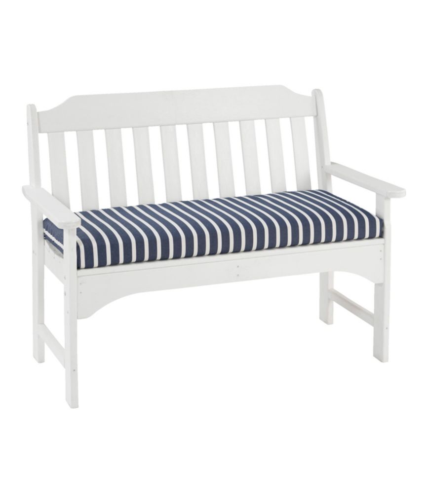 Casco Bay All-Weather Bench Cushion, Stripe, Navy/Natural, small image number 1