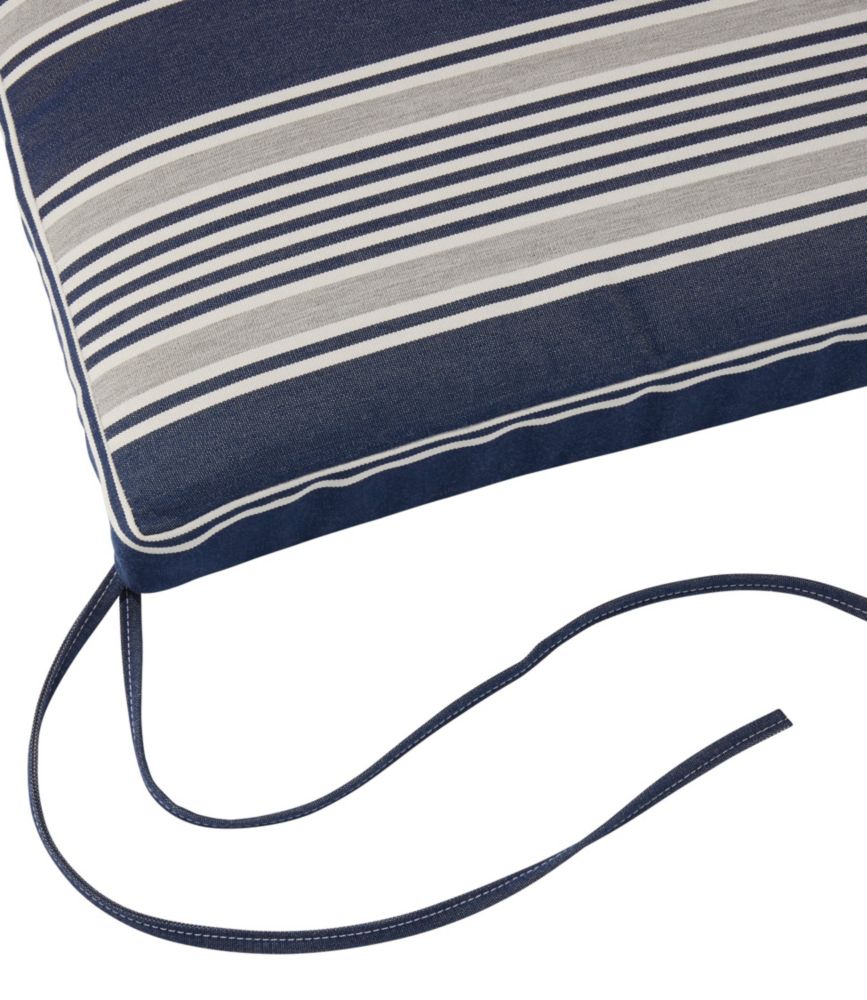 Casco Bay Cushion for All-Weather Armless/Folding Chair, Stripe, Navy/Natural, small image number 4