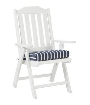 Casco Bay Cushion for All-Weather Armless/Folding Chair, Stripe