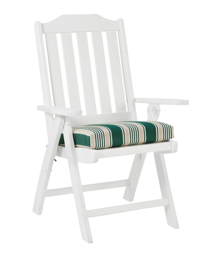 Casco Bay Cushion for All-Weather Armless/Folding Chair, Stripe