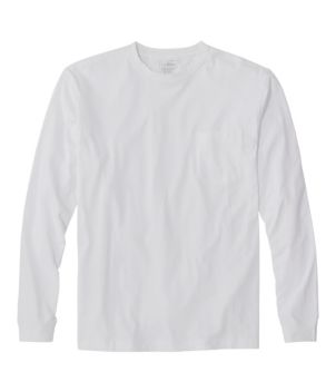 Men's Carefree Unshrinkable Tee with Pocket, Traditional Fit, Long-Sleeve