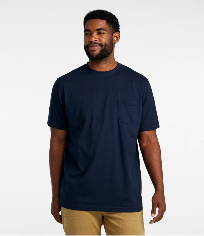 Men's Carefree Unshrinkable Tee with Pocket, Traditional Fit, Charcoal Heather, small image number 4