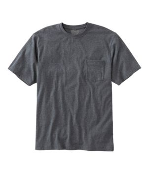 Men's Carefree Unshrinkable Tee with Pocket, Traditional Fit